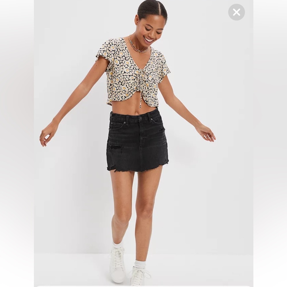 AE '90s High-Waisted Denim Mini Skirt